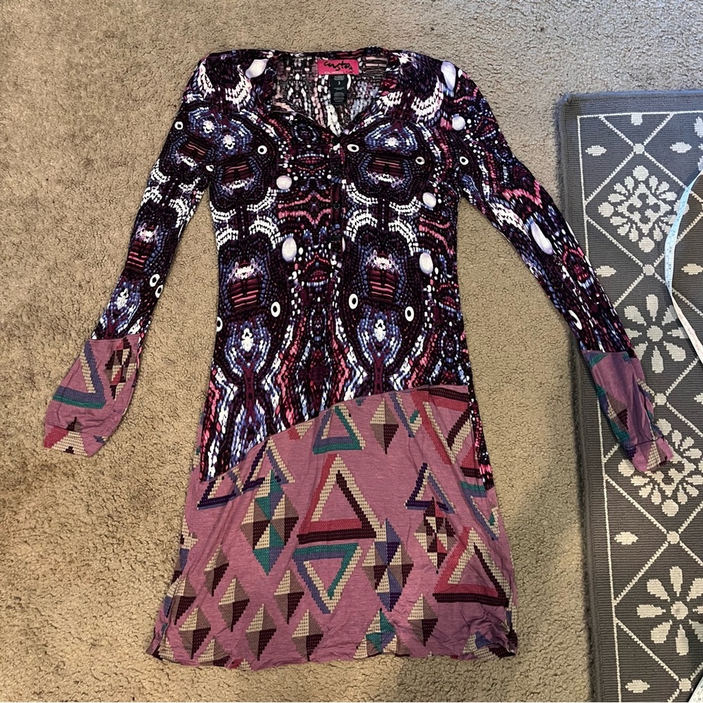 Custo Barcelona Long Sleeve Party Dress
